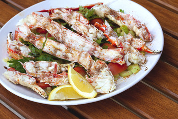 Crabe, pinces, crustacés, cuisine, gastronomie, fruit de mer