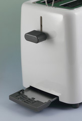 Toaster weiß mit Krümelschublade
