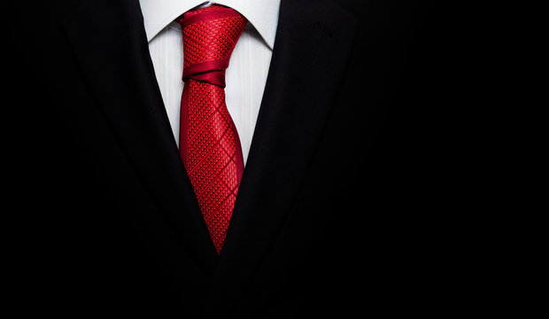 Black Business Suit With A Tie