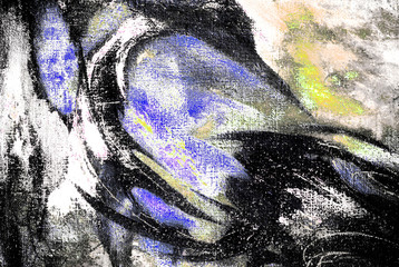 abstract painting by oil on canvas,  illustration, background © Mikhail Zahranichny