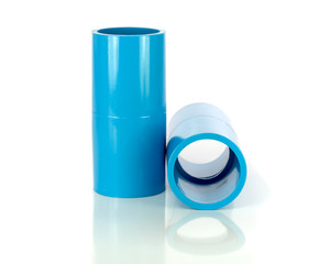 water drain pipes. Isolated on white