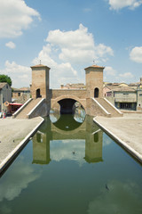 View of Comacchio, Ferrara, Italy