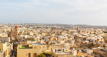 Fototapeta na wymiar Widok z Victoria, Gozo, Malta wysp