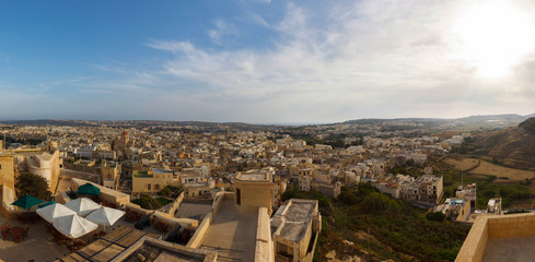 View of Victoria, Gozo, Malta islands