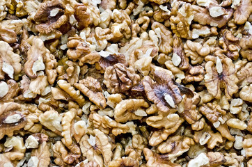 Background of walnuts