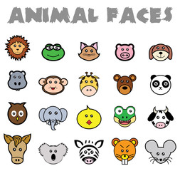 Fototapeta premium Animal Faces