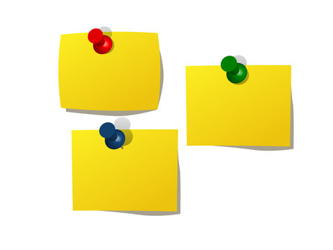 Post it mit Pin Vektor