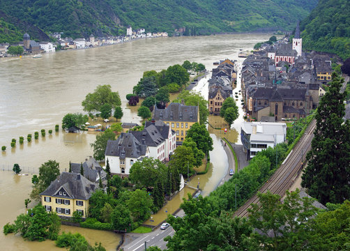 Hochwasser in St. Goar am Rheim