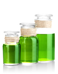 Medicine bottles isolated on white