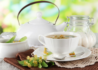 Cup of tea with linden