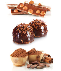 Collage of dessert
