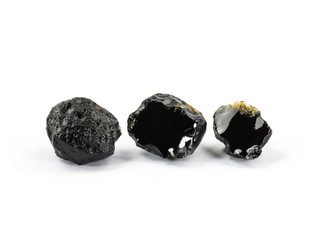 Tektite Meteorite isolated on white background