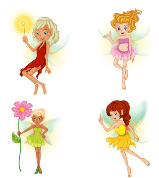 Four beautiful fairies
