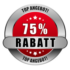 5 Star Button rot 75 % RABATT TA TA