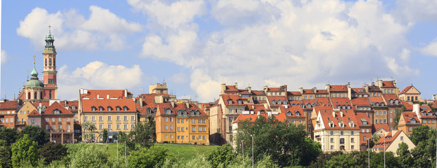 Naklejka na ściany i meble Stare Miasto w Warszawie, Panorama