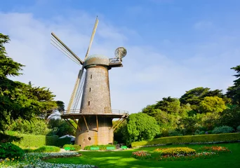 Meubelstickers San Francisco Nederlandse windmolen in San Francisco