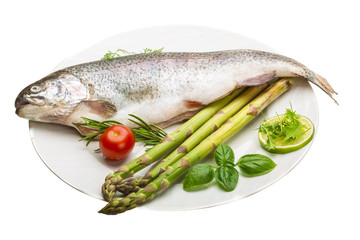 Fresh raw rainbow trout