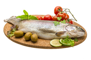 Fresh raw rainbow trout