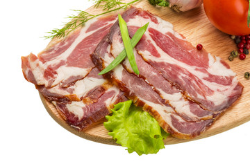 Bacon with vegetables