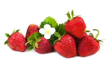 Fresh strawberry on white background