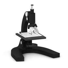 3d Microscope on a white background.