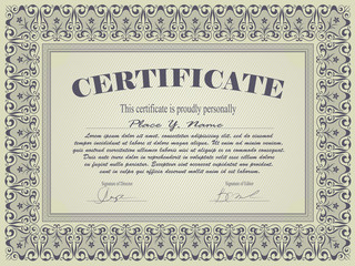 Vintage frame, certificate or diploma template