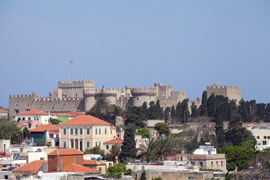 Blick &uuml;ber die Altstadt von Rhodos, Griechenland