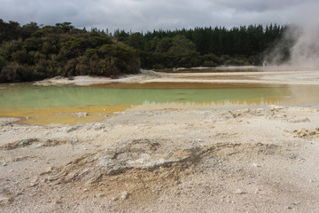 colourful lake in Waiotapu