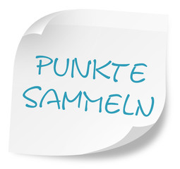 Zettel weiß Punkte sammeln