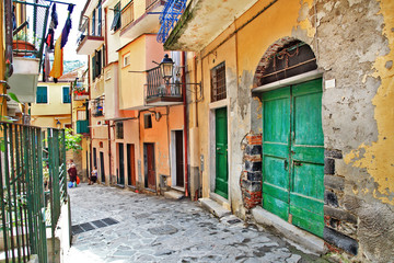 Fototapeta na wymiar urokliwe uliczki, Śródziemnego, Cinque Terre, Włochy