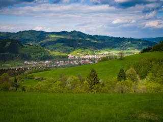 Hilly landscape in Czech republic