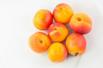 A group of apricot fruits
