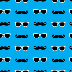 Sunglasses&moustache pattern