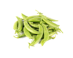 Green beans isolated on a white background