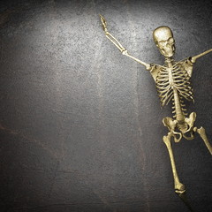 Fototapeta na wymiar Golden skeleton
