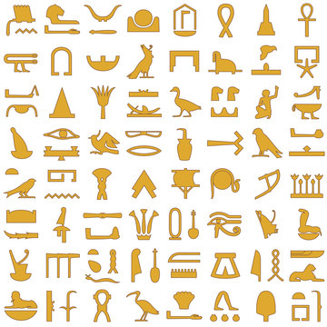 Egyptian hieroglyphs Decorative Set 2