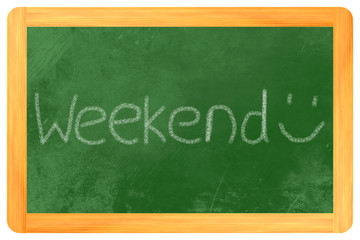 Fototapeta premium weekend auf einer Tafel