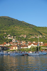 Fototapeta na wymiar Yachts in marina of Tivat, Montenegro