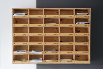 Wooden Mail box with some letters