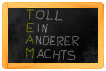 TEAM auf einer Tafel
