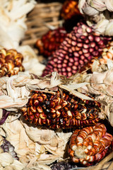 A Close up or Cheerful and Colorful dried Indian Corn