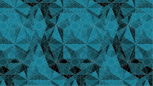 Spider Green Net Line Geometric Kaleidoscope Animation