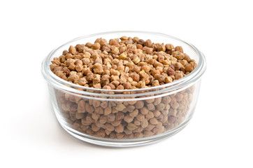 Braune getrocknete Kichererbsen