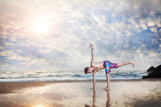 Yoga on the beach