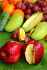 fresh various fruits.