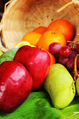 fresh various fruits.