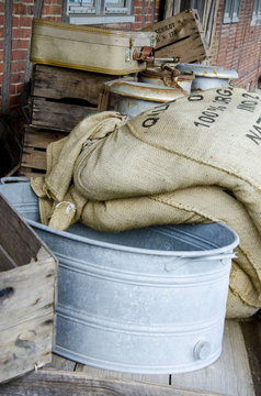 Vintage - Sieve and grain bags