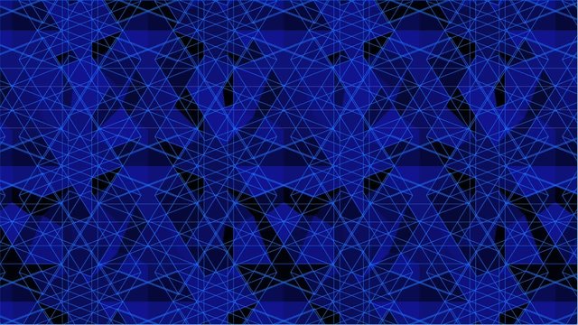 Spider Blue Net Line Geometric Kaleidoscope Animation