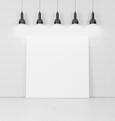 blank poster on a wall