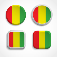 Guinea flag buttons